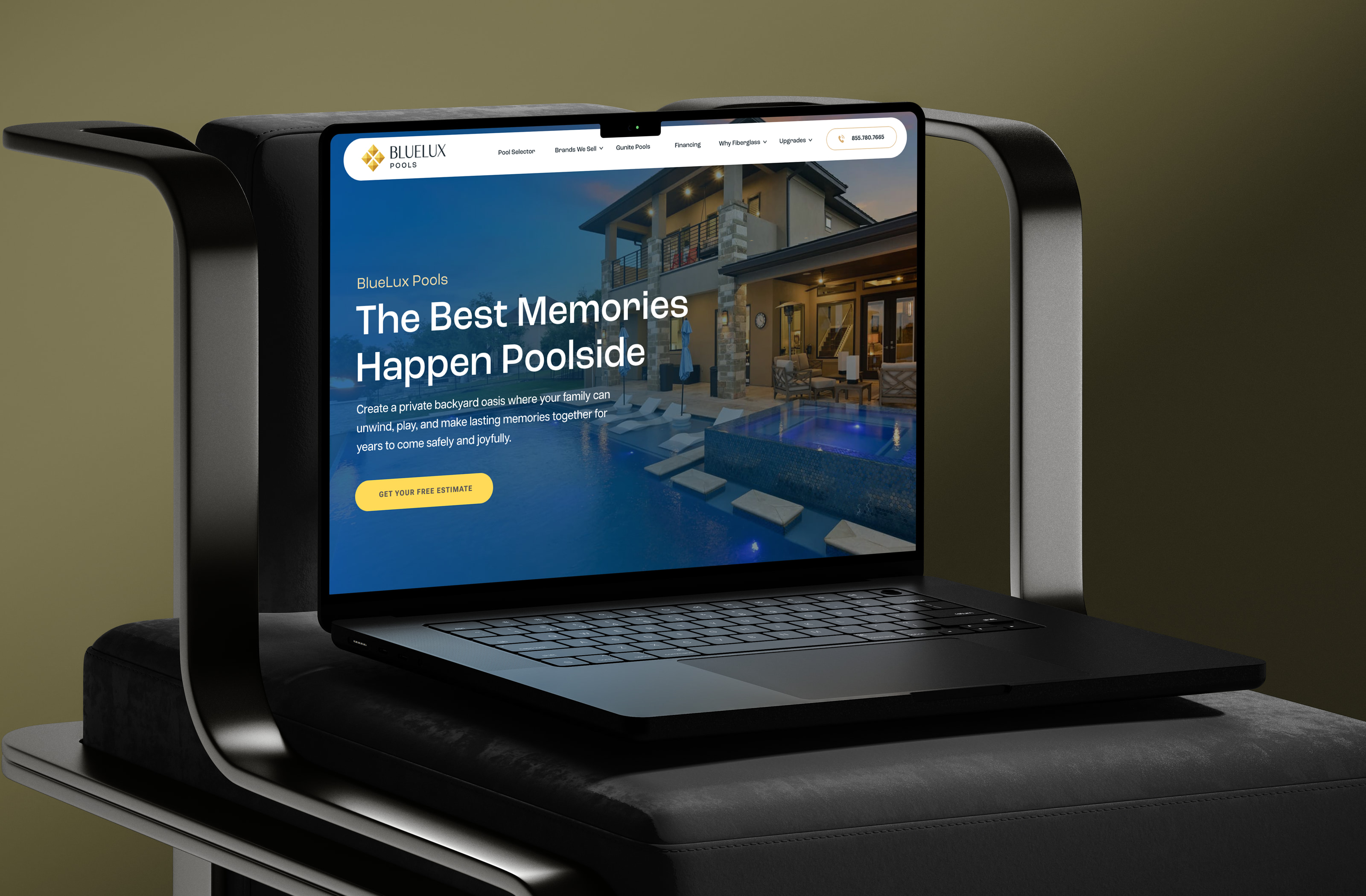 BlueLux Pools — brand hero