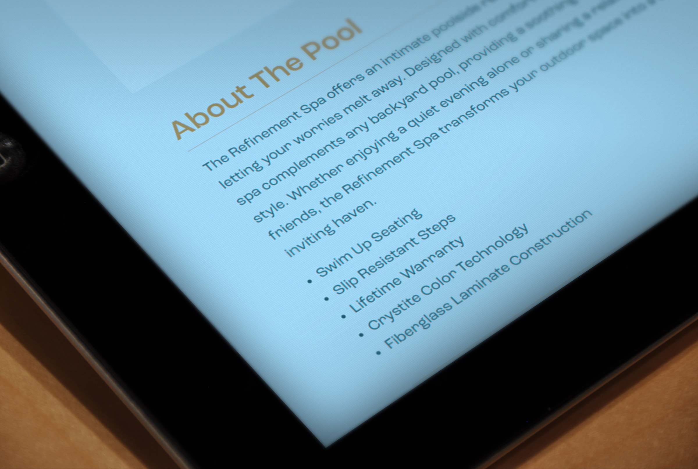 BlueLux Pools — collateral